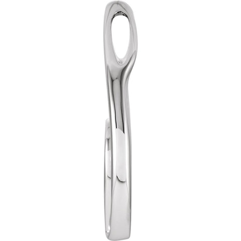 14k White Gold Freeform Pendant