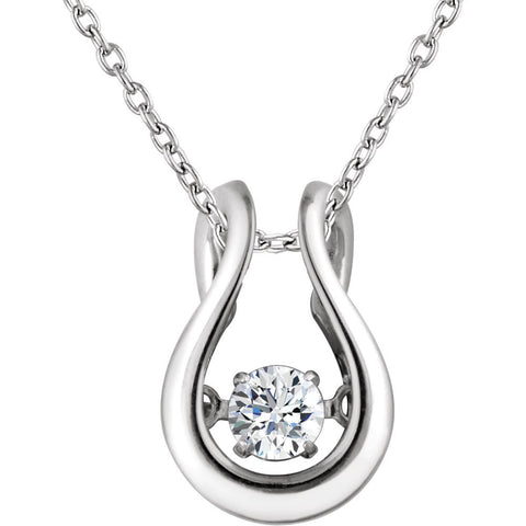 14k White Gold 1/6 CTW Diamond Mystara® 18" Necklace