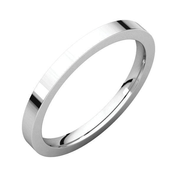 Sterling Silver 2mm Flat Band, Size 7
