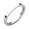 02.00 mm Flat Comfort-Fit Wedding Band Ring in 14K White Gold ( Size 9 )