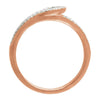 14k Rose Gold 1/4 CTW Diamond Freeform Ring, Size 7