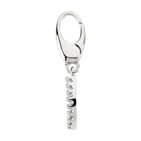 14k White Gold Horseshoe Charm