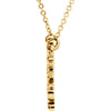 14k Yellow Gold Snowflake 16" Necklace