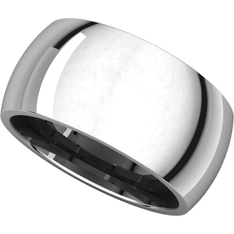 Sterling Silver 10mm Comfort Fit Band, Size 9.5