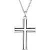 30.00x20.00 mm Cross Pendant in Sterling Silver (24-inch)