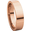 14k Rose Gold 5mm Flat Comfort Fit Band, Size 7