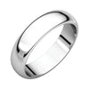 Sterling Silver 5mm Half Round Band, Size 5