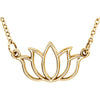 14K Yellow Gold Lotus 18-Inch Necklace