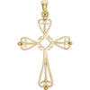 33.00x25.00 mm Cross Pendant in 14K Yellow Gold