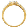 14k Yellow Gold & White 1/5 CTW Diamond Ring, Size 7