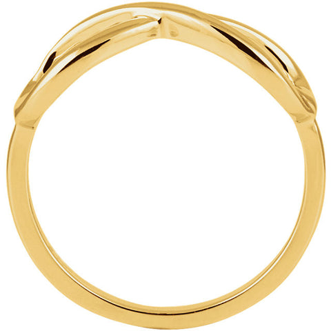 14k Yellow Gold Infinity-Inspired Ring Size 7