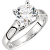 Woven Solitaire Engagement Ring Mounting in 14k White Gold (Size 6 )