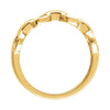 14k Yellow Gold Chain Link Ring , Size 7