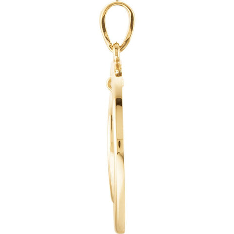 14k Yellow Gold Open Silhouette Pendant