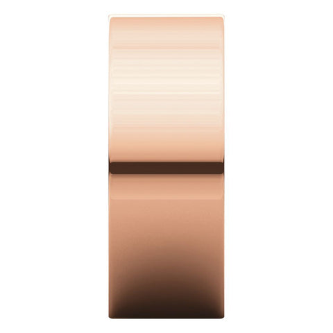 14k Rose Gold 8mm Flat Comfort Fit Band, Size 7.5
