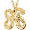 Medium Initial Pendant with initial 'A' in 14k Yellow Gold
