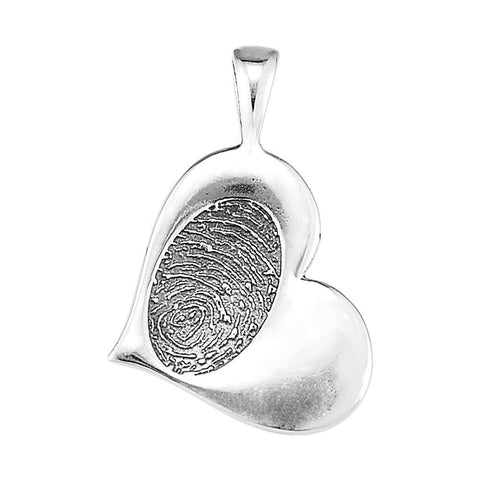 Sterling Silver Heart print Happy Mothers Day Pendant