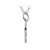 14k White Gold Letter "E" Lowercase Script Initial Necklace