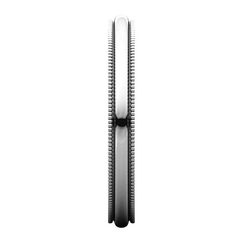 Platinum 2.5mm Milgrain Band, Size 7