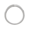 14k White Gold 1/5 CTW Diamond Interlocking Loop Ring, Size 7