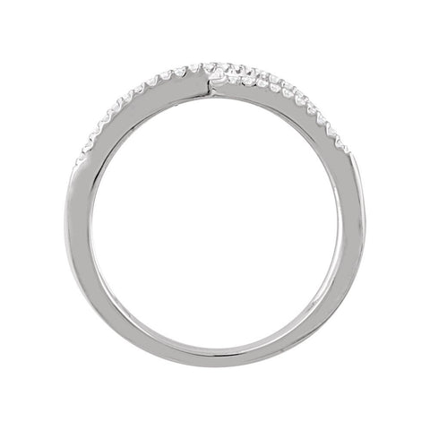 14k Rose Gold 1/5 CTW Diamond Interlocking Loop Ring, Size 7