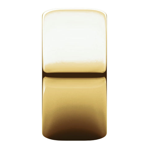 10k Yellow Gold 10mm Half Round Band, Size 7