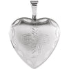 16.25x15.75 mm Cross with Dove Heart Locket in Sterling Silver