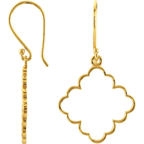 14k Yellow Gold Metal Fashion Earrings