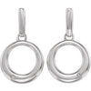 Sterling Silver .02 CTW Diamond Circle Earrings