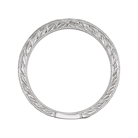 14k White Gold 1/10 CTW Diamond Band, Size 6