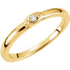 0.025 CTTW Stackable Diamond Ring in 14k Yellow Gold (Size 6 )