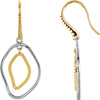Pair of 3/8 CTTW Open Silhouette Dangle Earrings in 14k Yellow Gold