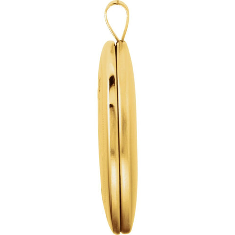 Gold Plated & Sterling Silver Oval Mom Locket with Color