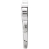14k White Gold Double Heart Chain Slide