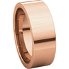 14k Rose Gold 7mm Flat Comfort Fit Band, Size 9