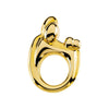 20.25x14.00 mm Large Mother and Twins Family Pendant in 14K Yellow Gold