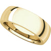 18k Yellow Gold 7mm Heavy Comfort Fit Band, Size 13