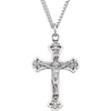 32.00x22.00 mm Crucifix Cross Pendant in Sterling Silver (24-inch)