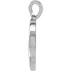 14k White Gold Heart Pendant