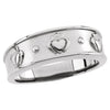 Claddagh Design Band in 14k White Gold ( Size 6 )