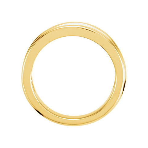14k Yellow Gold 6.5mm Ladies Fancy Band, Size 7