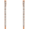 14k Rose Gold 1/2 CTW Diamond Hoop Earrings