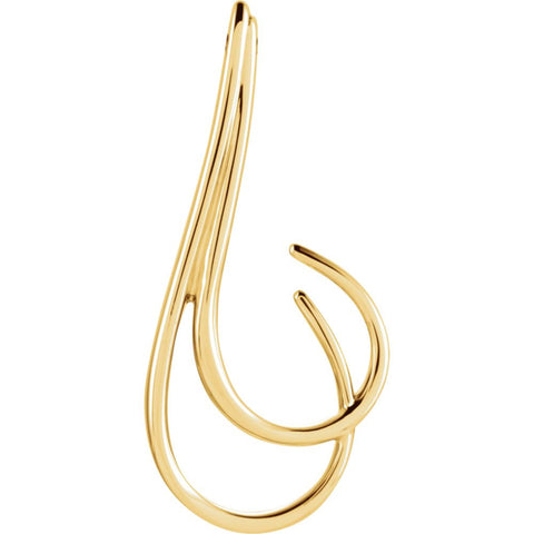 14k Yellow Gold Freeform Pendant