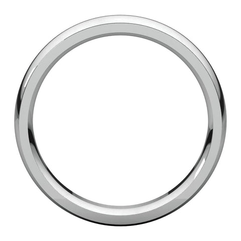 14k White Gold 5mm Comfort Fit Edge Band , Size 9