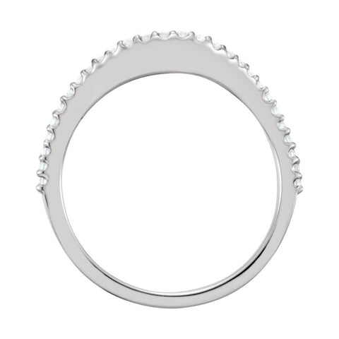 14k White Gold 1/5 CTW Diamond Band , Size 7