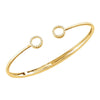 14k Yellow Gold 1/6 ctw. Diamond Circle Hinged Bangle 7-inch Bracelet