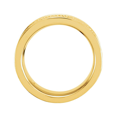 10k Yellow Gold Leaf Design Band, Size 8