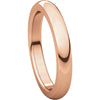 14k Rose Gold 3mm Heavy Comfort Fit Band, Size 7