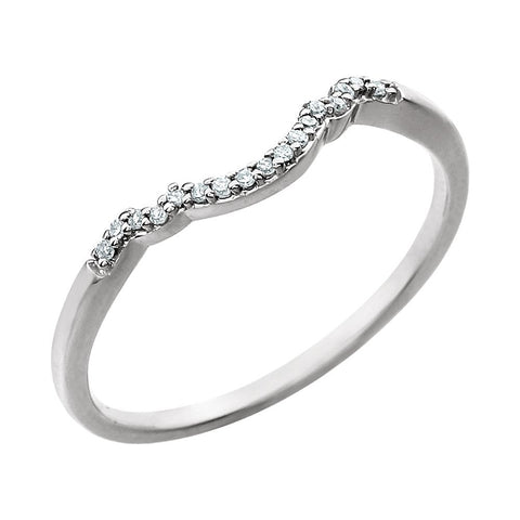 14k White Gold .05 CTW Diamond Band, Size 7