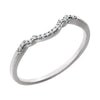 14k White Gold 0.05 ctw. Diamond Band, Size 7